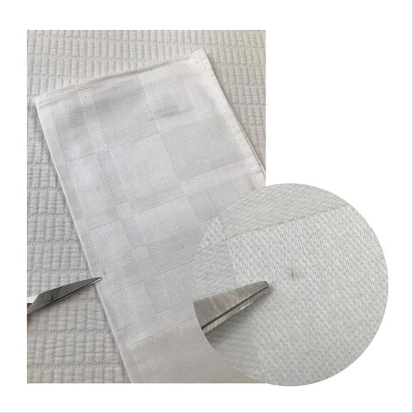 Vintage Set 11 White 100% Cotton Damask Cocktail Luncheon Napkins Hungary ~10.5” - Picture 9 of 10